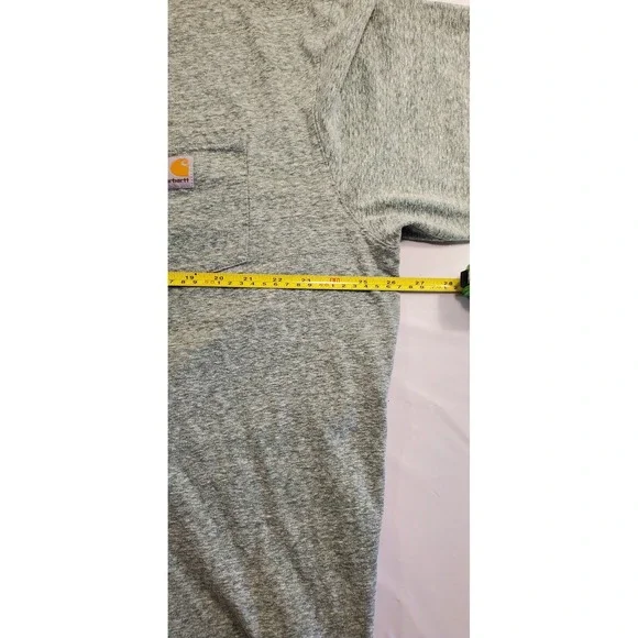 Carhartt Mens XL Heather Green Pocket T Shirt Original Fit Short Sleeve K87 G23 - Picture 2 of 7